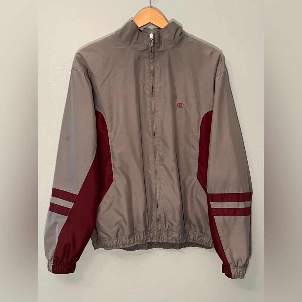 Vintage Champion Windbreaker Athletic Outdoor Jacket Size Medium Adult